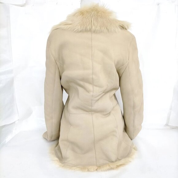 $4995 Authentic SALVATORE FERRAGAMO Made in ITALY Beige Lamb Leather Jacket Sz.8 - Picture 7 of 12